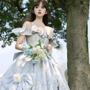 Váy công chúa lolita quý tộc bản xanh